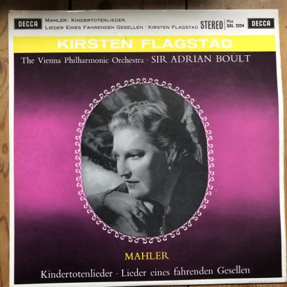 SXL 2224 Mahler Kindertotenlieder, etc. / Kirsten Flagstad /