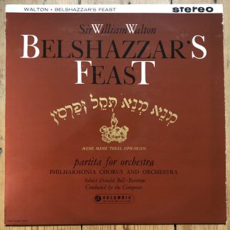 SAX 2319 Walton Belshazzar's Feast / Partita For Orchestra Walton B/S