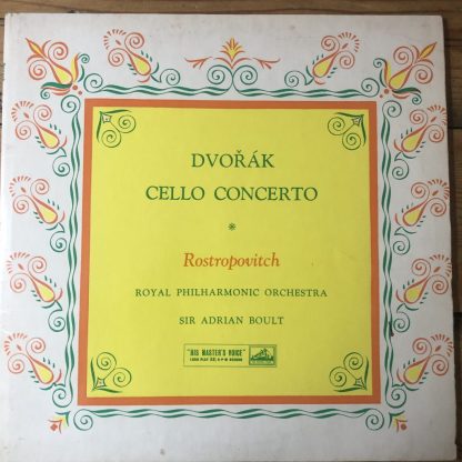 ASD 358 Dvorak Cello Concerto / Rostropovich / Boult / RPO S/C