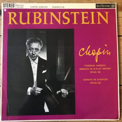 SB 2151 Chopin Piano Sonatas 2 & 3 / Rubinstein GROOVED R/S