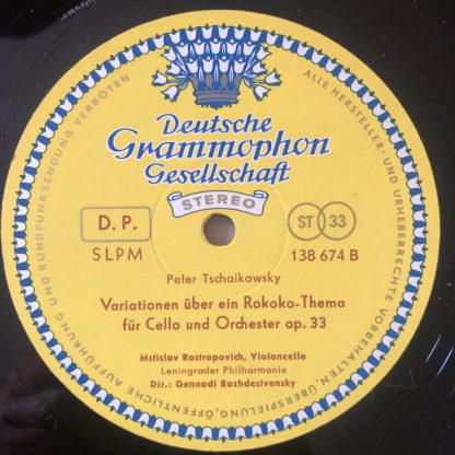 DG German tulip label pressing, with “Alle Hersteller” text and red logo jacket. Sleeve dated 5/61