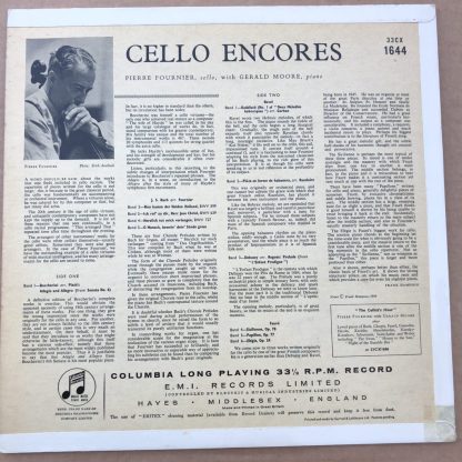 33CX 1644 Cello Encores / Pierre Fournier