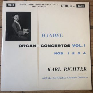 SXL 2115 Handel Organ Concertos Vol. 1