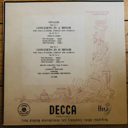 LX 3028 Vivaldi Concertos for Viola D'Amore