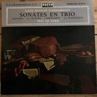 SXL 20.139 Clérambault Sonates En Trio