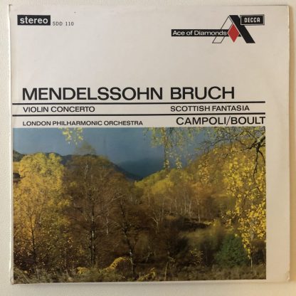 SDD 110 Mendelssohn Violin Concerto / Bruch Scottish Fantasio / Campoli GROOVED FFRR