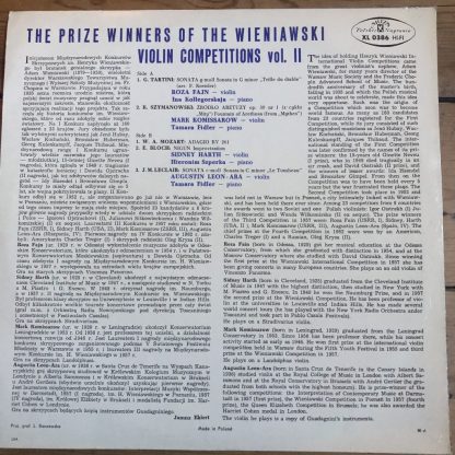 XL 0386 The Prize Winners Of The Wieniawski Violin