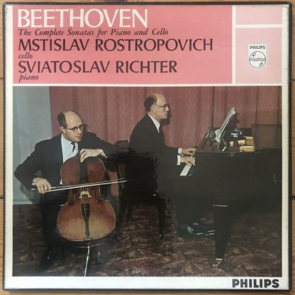 SAL 3453-4 Beethoven Cello Sonatas / Rostropovich P/S 2 LP box