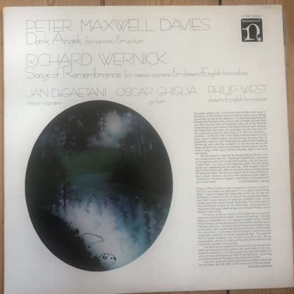 H-71342 Maxwell Davies Dark Angels / Wernick Songs of Remembrance
