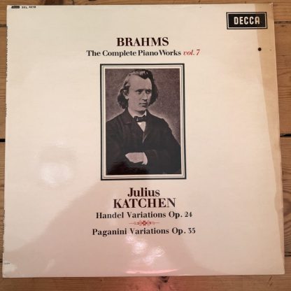 SXL 6218 Brahms Piano Works Vol. 7 / Katchen W/B