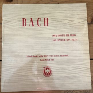 CM 47 Bach 4 Sonatas For Violin and Continuo BWV 1021-4 / Reinhold Barchet