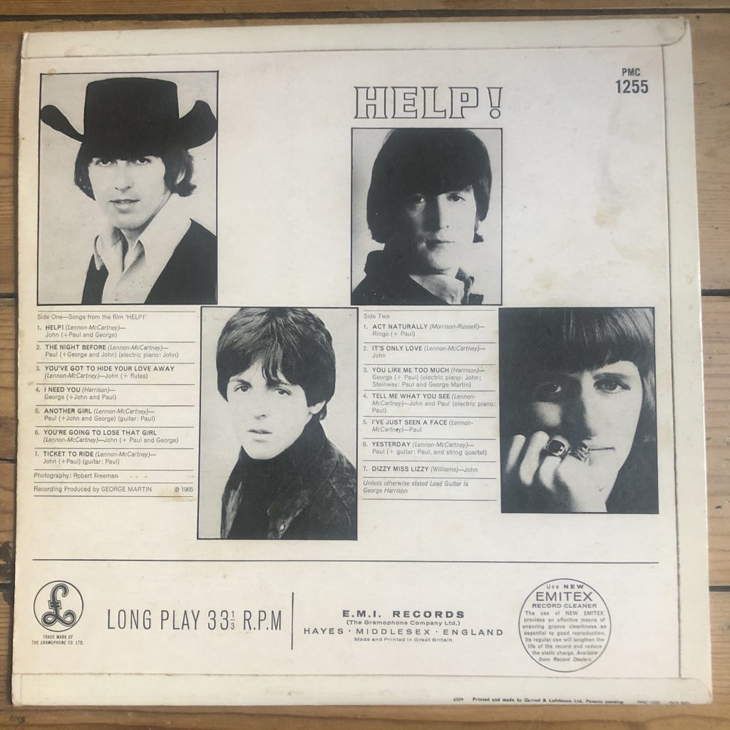 PMC 1255 The Beatles Help! UK first pressing