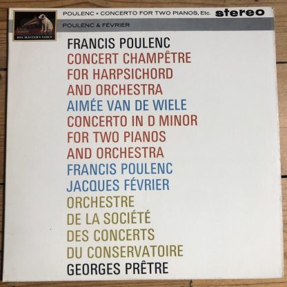 ASD 517 Poulenc Concerto for 2 Pianos etc. / Pretre etc. W/G