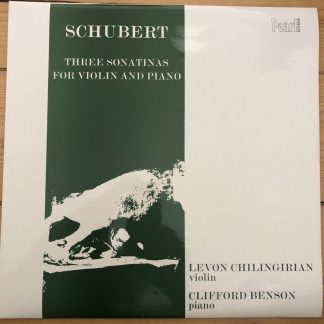 SHE 503 Schubert Sonatinas For Violin & Piano Levon Chilingirian Clifford Benson