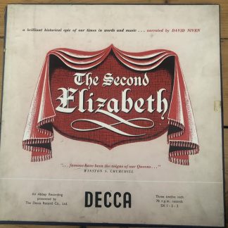 SX 1-2-3 The Second Elizabeth / David Niven 3 78 rpm box set