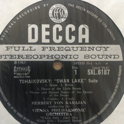 SXL 6187 Tchaikovsky Swan Lake Sleeping Beauty / Karajan / VPO W/B