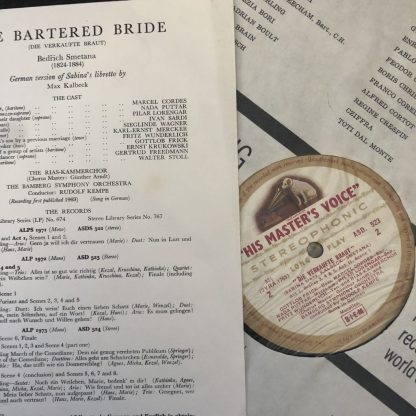 ASD 522-4 Smetana The Bartered Bride / Lorengar / Kempe W/G 3 LP box