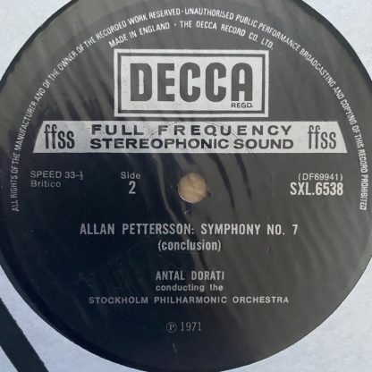 SXL 6538 Allan Pettersson Symphony No.7