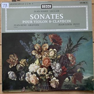 174.106 Jean-Marie Leclair Sonates Pour Violon & Clavecin