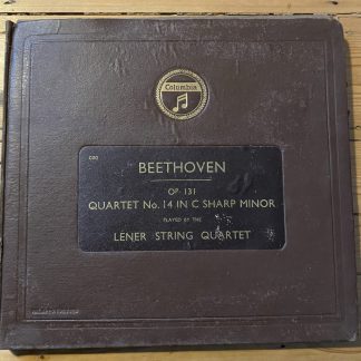 LX 294/98 Beethoven Quartet No. 14 in C # Minor /