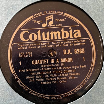DX 8268/71 Schubert Quartet in A min