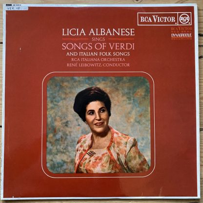 SB 6602 Licia Albanese sings Songs of Verdi O/S