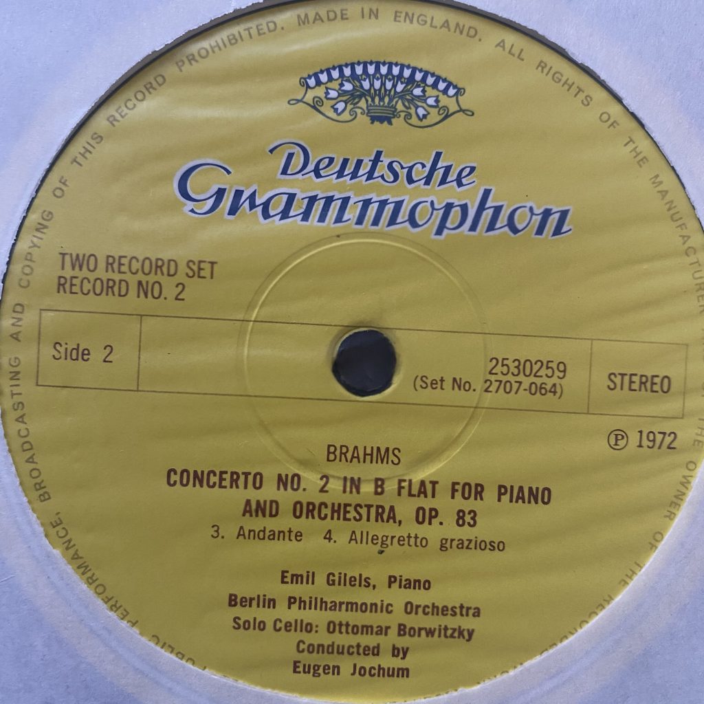 2707 064 Brahms The Piano Concertos / Gilels / Jochum / BPO 2 LP box set