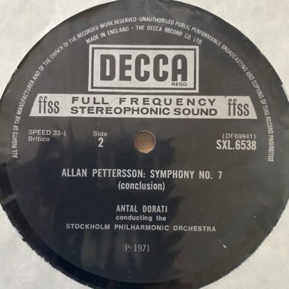 SXL 6538 Allan Pettersson Symphony No. 7
