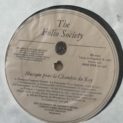 FS 1011/12 Couperin, Leclair etc. Musique Pour La Chambre Du Roy