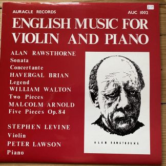 AUC 1002 English Music for Violin and Piano / Stephen Levine / Peter Lawson