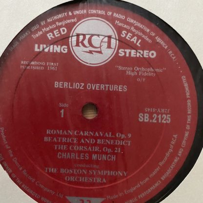 SB 2125 Berlioz Overtures / Munch / BSO R/S