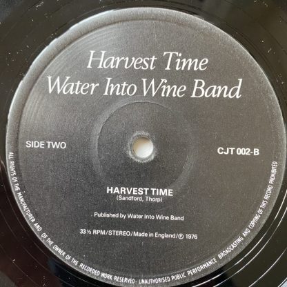 CJT 002 Water Into Wine Band - Harvest Time signed