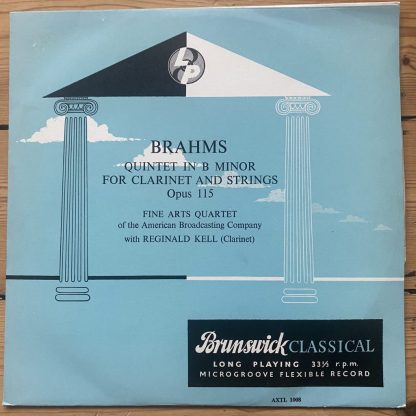 AXTL 1008 Brahms Clarinet Quintet / Fine Arts Quartet / Kell P/G