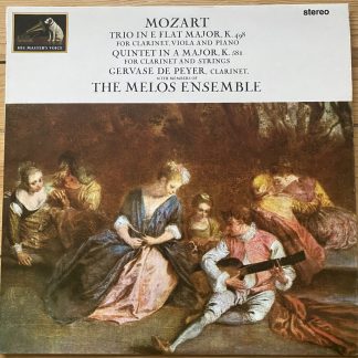 ASD 605 Mozart Clarinet Trio / Clarinet Quintet / De Peyer / Melos Ensemble