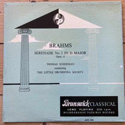 AXTL 1026 Brahms Serenade No. 1 / Thomas Scherman / Little Orchestra Society
