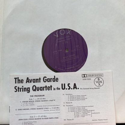 SVBX 5306 Avant Garde String Quartets in the USA 3 LP Box