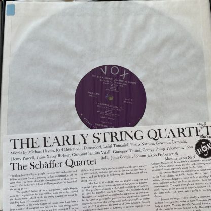 SVBX 5300 The Early String Quartet in Europe / Schaffer Quartet