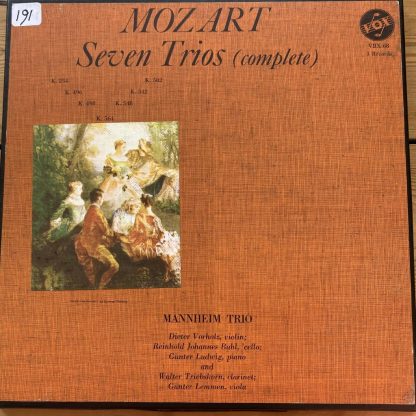 SVBX 568 Mozart Seven Trios (complete) Mannheim