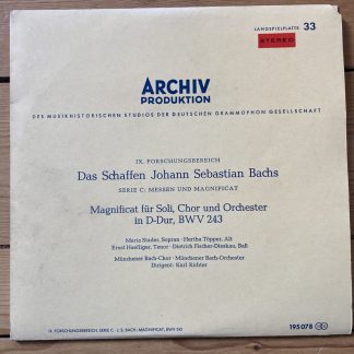 195 078 Bach Magnificat BWV 243 / Stader etc.