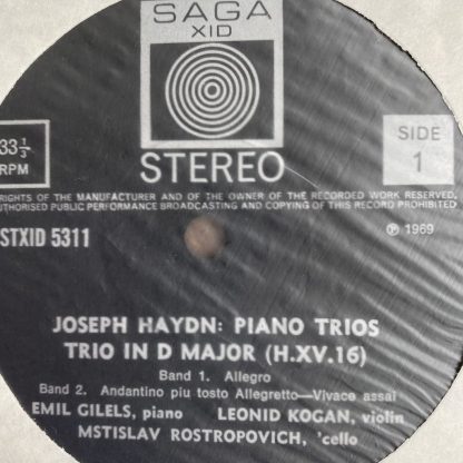 XID 5311 Haydn Piano Trios Nos.16 & 17 / Gilels / Rostropovich / Kogan