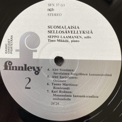 SFX 37 Finnish Cello Music / Laamanen / Mikkila