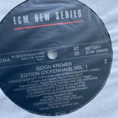 ECM 1304/05 Gidon Kremer Edition Lockenhaus Vol. 1 & 2 2 LP set