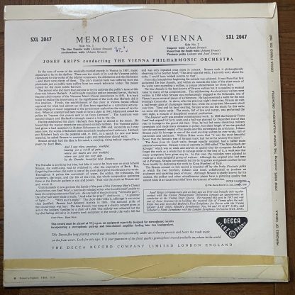 SXL 2047 Memories of Vienna / Josef Krips / VPO W/B