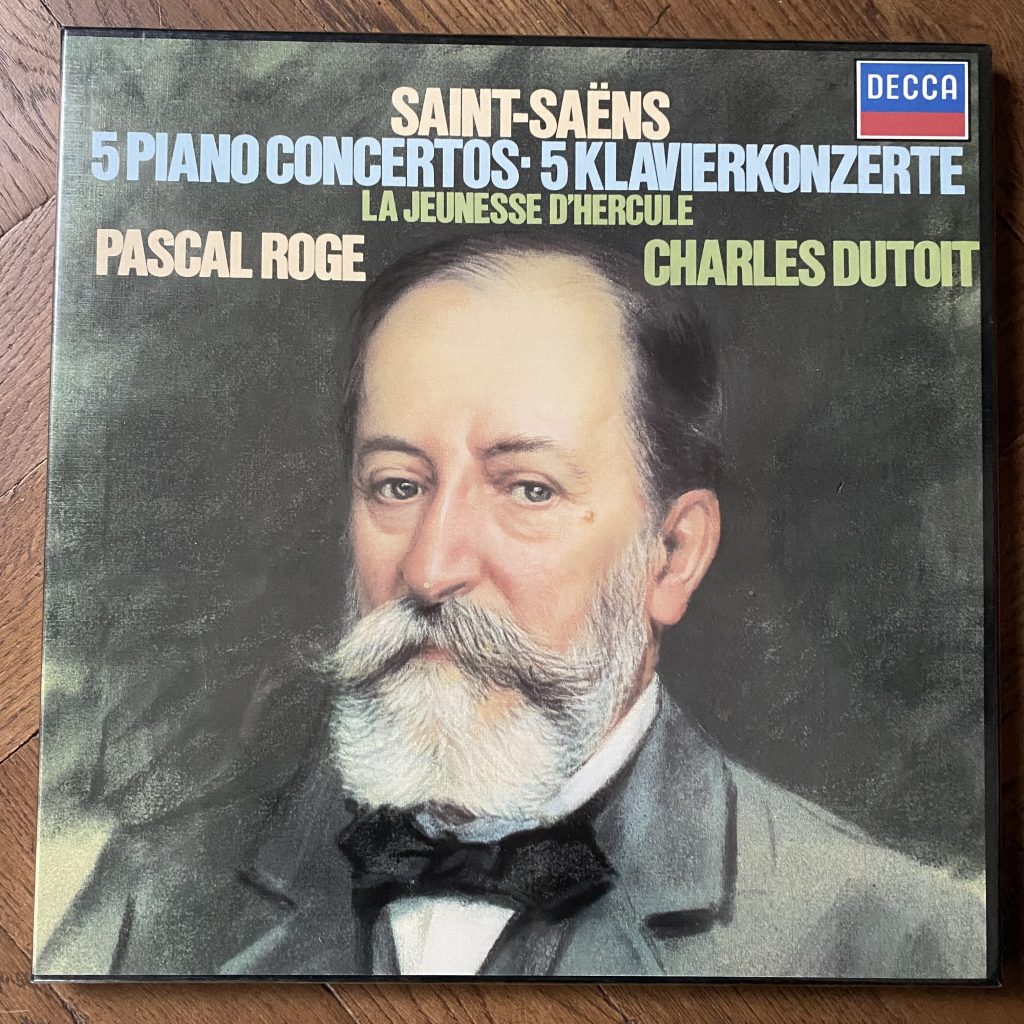 D244D 3 Saint-Saens Piano Concertos Nos. 1 – 5 / Roge / Dutoit / RPO etc. 3 LP box